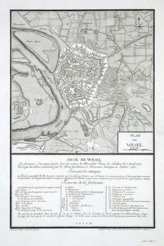 Plan de Wesel - Alte Landkarte