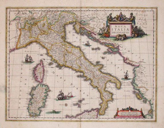 Nova Italiae delineatio - Old maps for sale