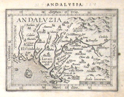 Andaluzia - Antique map