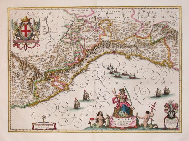 Liguria, `o Stato della Republica di Genova - Old maps for sale