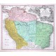 Tabula Americae specialis geographica Regni Peru, Brasiliae, Terrae Firmae & Reg: Amazonum - Antique map