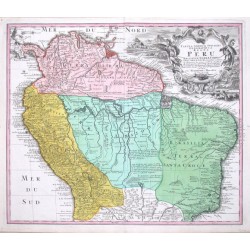 Tabula Americae specialis geographica Regni Peru, Brasiliae, Terrae Firmae & Reg: Amazonum