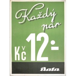 Každý pár Kč 12,-. Baťa