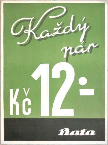 Každý pár Kč 12,-. Baťa - Varia prodej