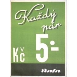 Každý pár Kč 5,-. Baťa