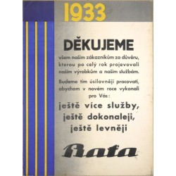 1933. Děkujeme všem našim zákazníkům za důvěru  Baťa