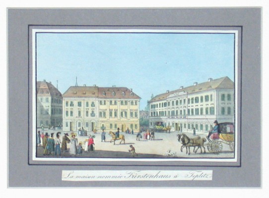 La maison nommée Fürstenhaus a Teplitz - Old maps for sale