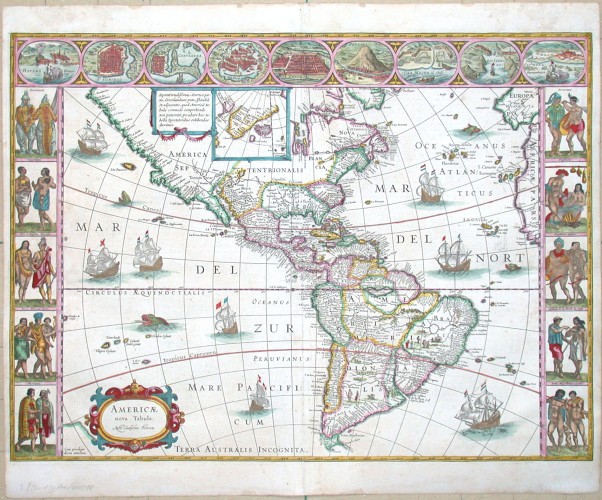 Americae nova tabula. - Old maps for sale