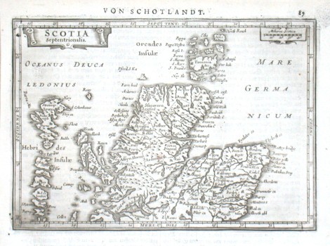 Scotia Septentrionalis - Stará mapa