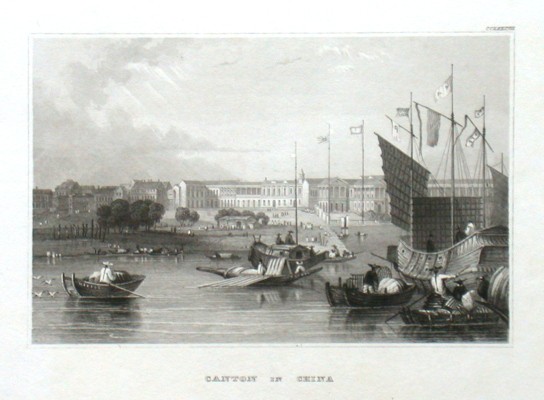 Canton in China - Verkauf alter Karten