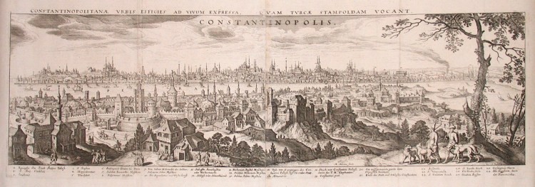 Istanbul - Merian - Constantinopolitanae urbis effigies ad vivum expresa, quam Turcae Stampoldam vocant. Constantinopolis - Staré mapy na prodej