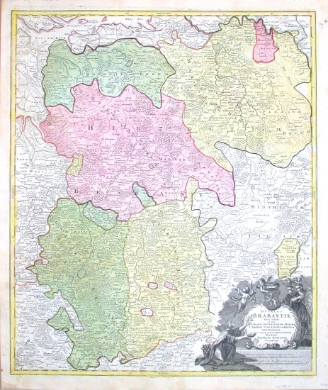 Ducatus Brabantiae Nova Tabula - Stará mapa