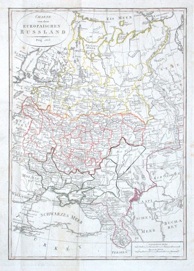 Charte von dem Europaischen Russland - Old maps for sale