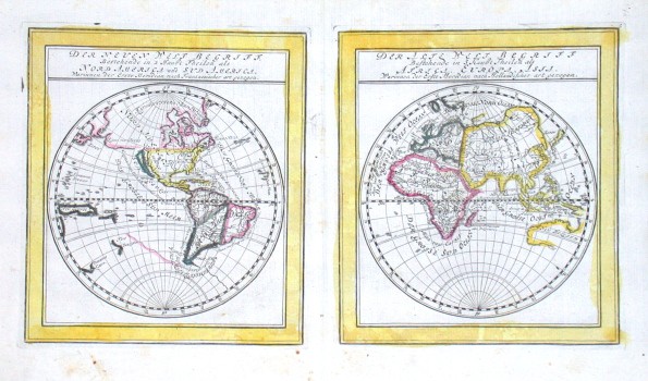 Der Neuen Welt Begriff. Bestehend in  Der Alte Welt Begriff bestehend in - Antique map