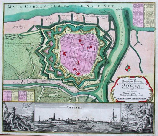 Novissima Delineatio Urbis Ostendae - Old maps for sale