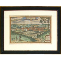 Polná - Polna vulgo Polm, mědirytina, Braun, Hogenberg, 1617