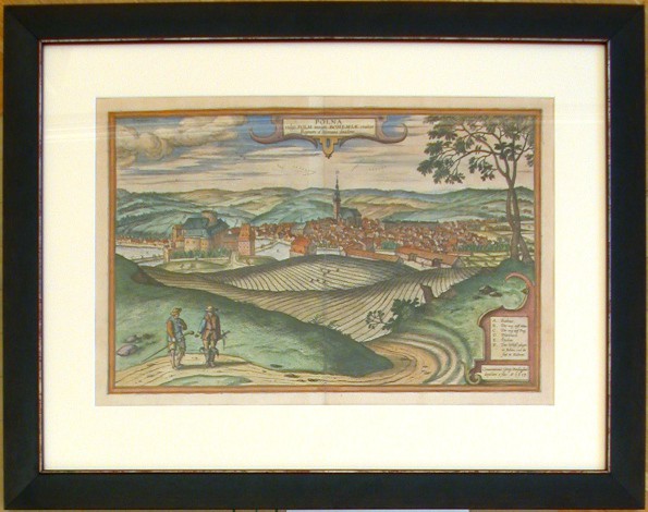 Polná - Polna vulgo Polm, mědirytina, Braun, Hogenberg, 1617 - Old maps for sale