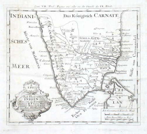 Sud-Theil von Indien - Staré mapy na prodej