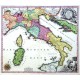 L'Italia con Le sue Poste e Strade Principali
