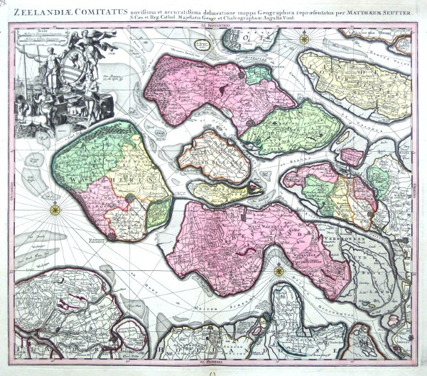 Zeelandiae Comitatus - Antique map