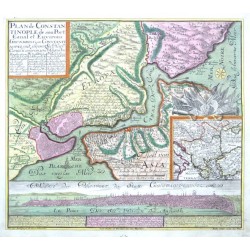 Plan de Constantinople de son Port Canal et Environs