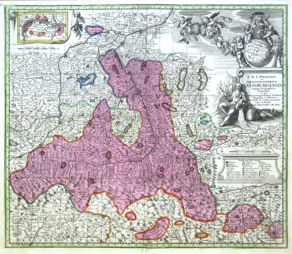Salzburg - S.R.I. Principat. et Archiepiscopatus Salisburgensis - Alte Landkarte