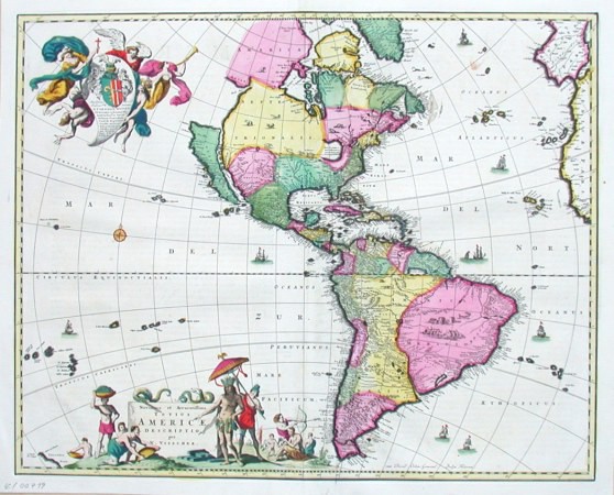 Novissima at accuratissima totius Americae descriptio - Old maps for sale