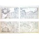 Carte des Expeditions de la gverre presente en Allemagne - Kriegs Expeditions Karte von Devtschland - Antique map