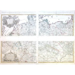 Carte des Expeditions de la gverre presente en Allemagne - Kriegs Expeditions Karte von Devtschland