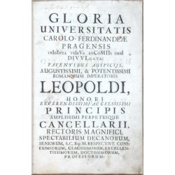 Gloria universitatis Carolo-Ferdinandeae pragensis trIgInta trIbVs enCoMIIs orbI DIVVLgata