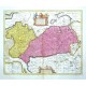 Dithmarsia, Rendesburgum, Kiel et Bordesholm in  Holsatiae - Antique map