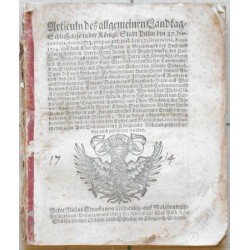 Articuln des allgemeinen Landtag-Schlusses