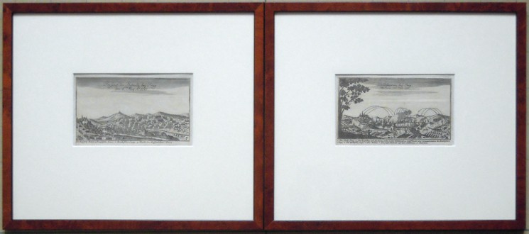 Prospect der Bataille bey Prag  Ao. 1757 - Die Belagerung bey Prag  1757 - Staré mapy na prodej