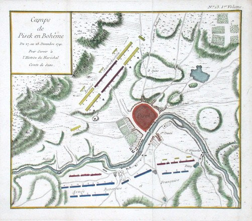 Camps de Pisek en Boheme - Staré mapy na prodej