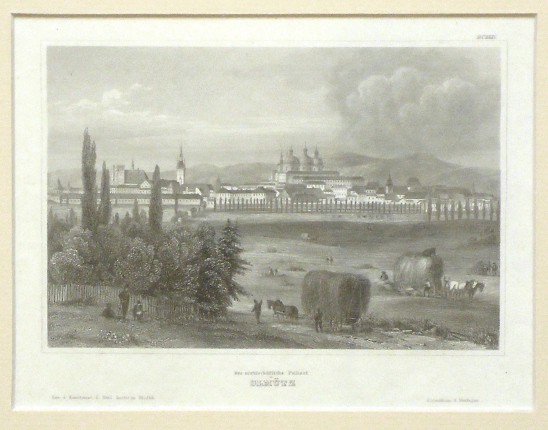 Die erzbischöfliche Pallast in Olmütz - Old maps for sale