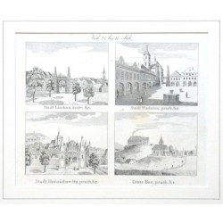 Vom 27. bis 31. Juli. Stadt Lischau, budw. Kr. Stadt Wodnian, prach. Kr., Stadt Horaždiowitz, prach. Kr., Gross Bor, prach. Kr.