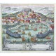 Prospetto vero del Porto e della Citta di Trieste - Antique map