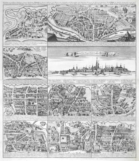 Vienna - Accuratus  Prospectus  Viennae  - Eigentlicher  Prospect der  Stadt Wien - Antique map