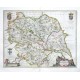 Dvcatvs Eboracensis Anglice York shire - Antique map