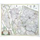 Novissima Delflandiae, Schielandiae  tabula - Antique map