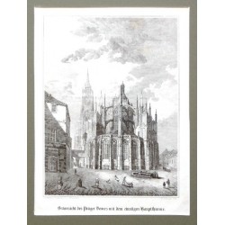 Ostansicht des Prager Domes mit dem einstigen Hauptthurme