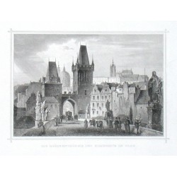 Die Brückenthürme der Kleinseite in Prag