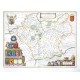 Leicestrensis comitatvs. Leicester shire - Antique map