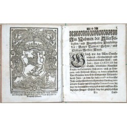 Articulen des allgemeinen Landtag-Schlusses, so auff dem  Prager-Schloss  1716. proponiret, und  1717