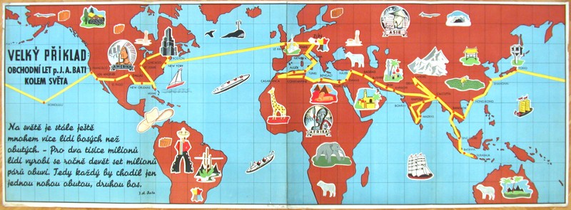 Velký příklad: obchodní let p. J. A. Bati kolem světa - Verkauf von Varia