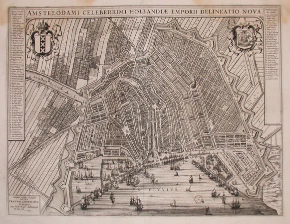 Amstelodami celeberrimi Hollandiae emporii delineatio nova - Old maps for sale