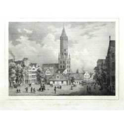 Der Pferdemarkt in Hamburg, Lithografie, Bürger, Semmler, 1845