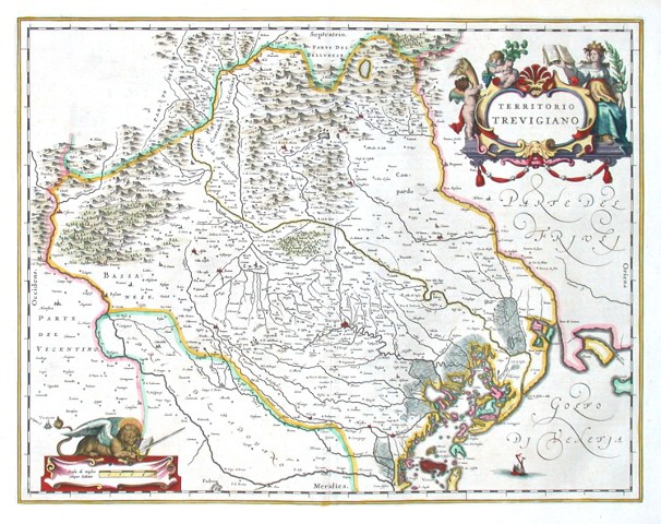 Territorio Trevigiano - Alte Landkarte