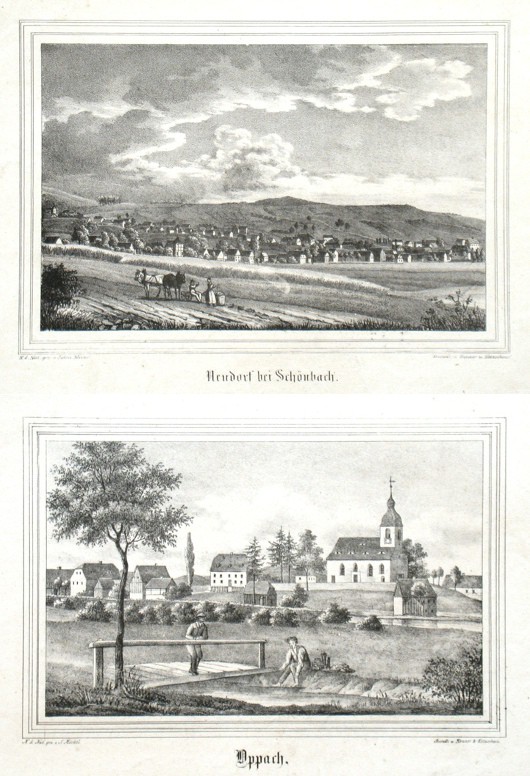 Neudorf bei Schönbach - Alte Landkarte
