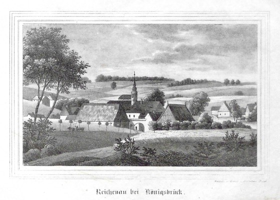 Reichenau bei Königsbrück - Alte Landkarte